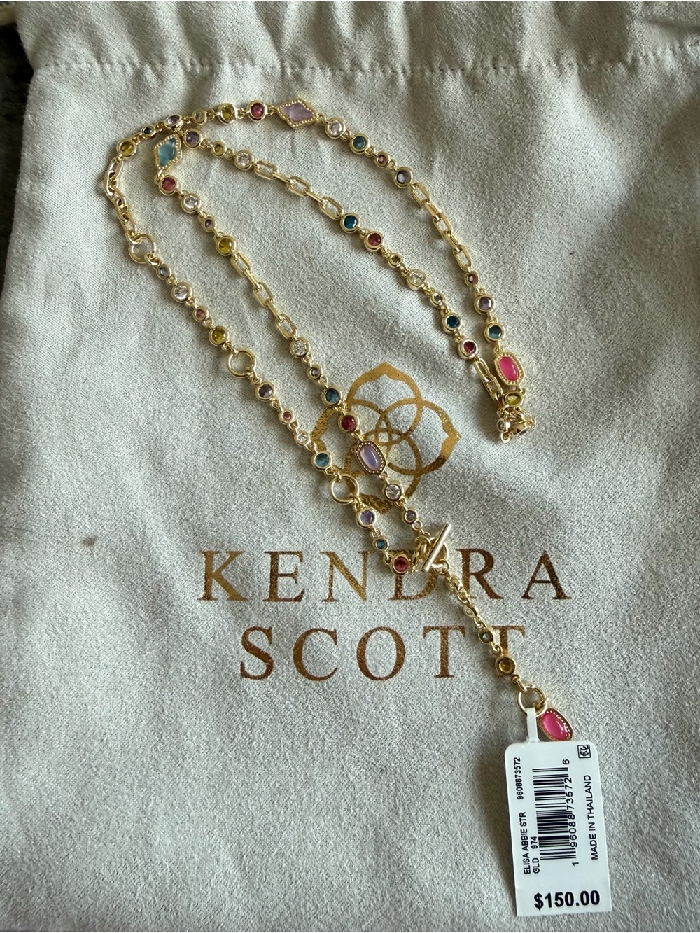 Kendra Scott Gold Elisa Abbie strand necklace